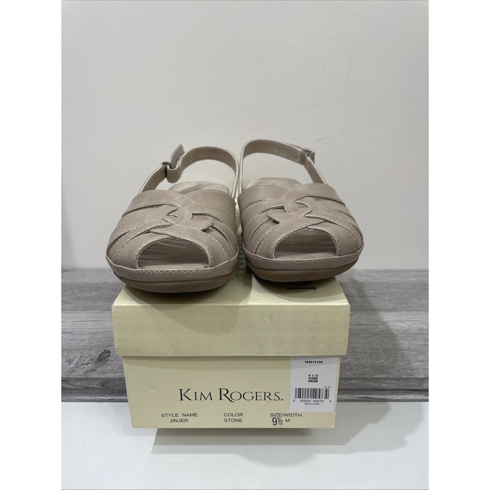 Kim Rogers Jinjer Stone 9 1/2 M sandals Hook And Loop Adjustable Closure